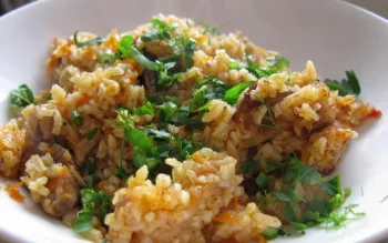 Плов с курицей и свининой