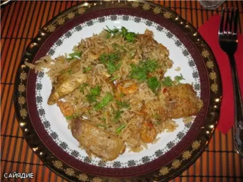 Иранский плов из рыбы "Сайядие"