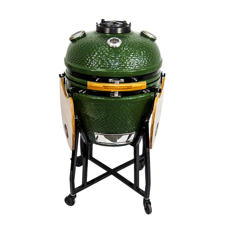 Керамический гриль Start grill, зелёный, 22" с окошком (57 см) (Фото №4)
