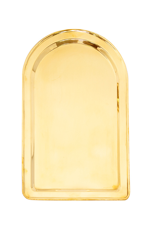 Поднос Арка, латунь, желтый (408х255х0,8 мм), Дисконт (Арт 7991) (Фото №1)