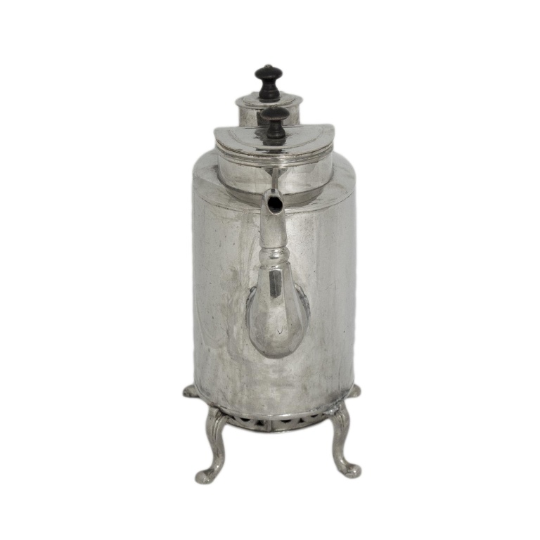 Самовар-Чайник, не клейменый, начало ХХ века, восстановлен, 3 литра, никель, белый  (Фото №2)