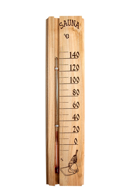 Термометр банный Sauna, деревянный (0-140С) (Фото №1)