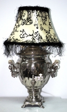 Самовар-светильник с абажуром, форма Желудь - фото 