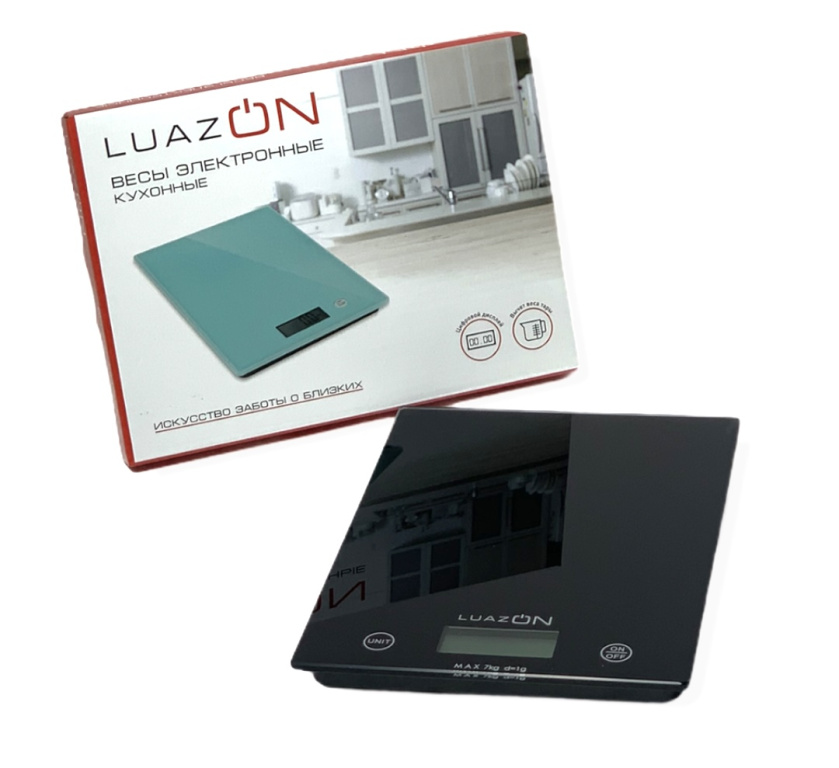 Весы кухонные LuazON LVK-702 электронные до 7 кг, черные - фото 