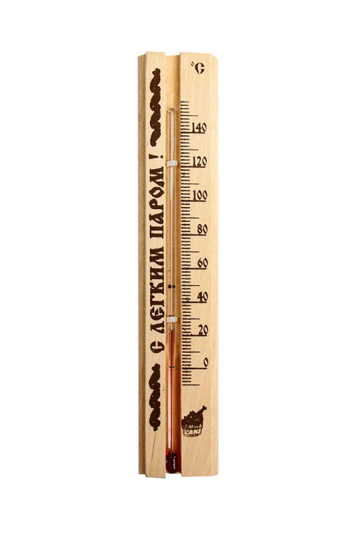 Термометр банный С легким паром!, деревянный (0-140С) (Фото №1)
