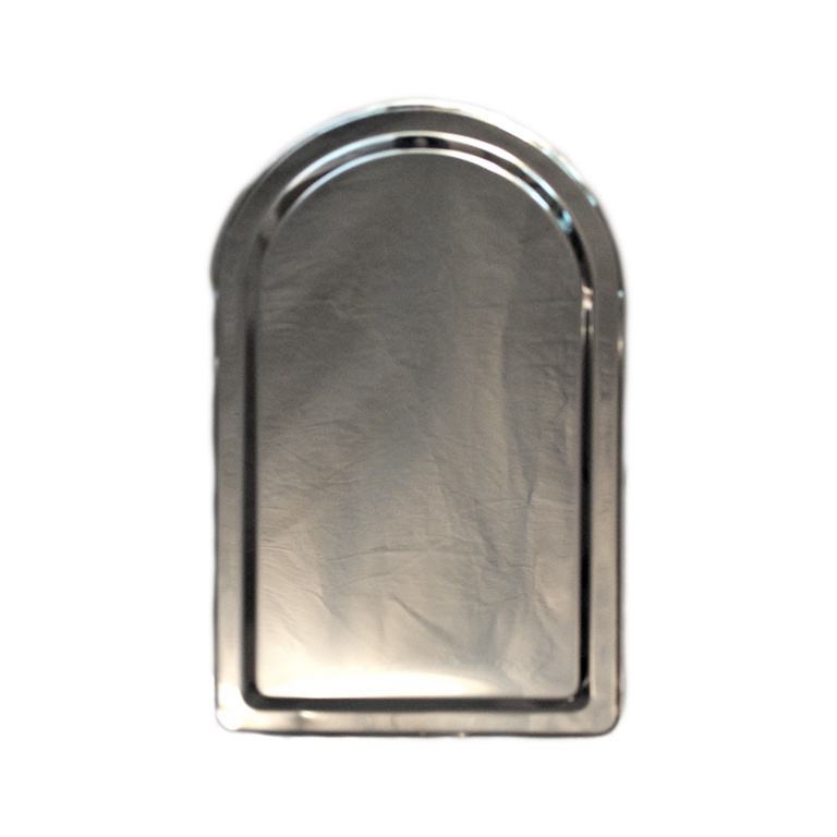 Поднос Арка, латунь, никелированный (408х255х0,8 мм) (Фото №1)