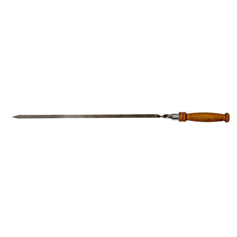 Шампур 450 мм, с деревянной ручкой, 47/12 (общая длина 650 мм) (Фото №1)
